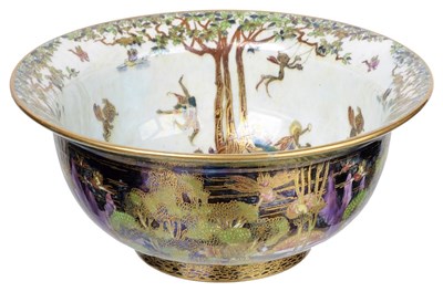 Lot 472 - A WEDGWOOD FAIRYLAND LUSTRE 'KANG HSI' SHAPE BOWL
