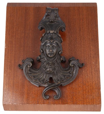 Lot 491 - A BRONZE DOOR KNOCKER