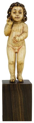 Lot 499 - ~A SPANISH COLONIAL BONE FIGURE OF THE CHRIST CHILD