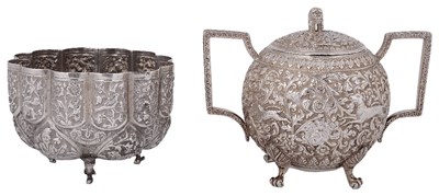 Lot 504 - TWO KUTCH SILVER SUGAR BOWLS