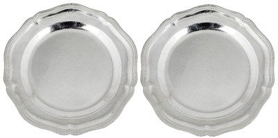 Lot 512 - A PAIR OF FRENCH SILVER SECOND-COURSE PLATES