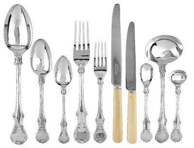 Lot 531 - ~A MATCHED SET OF VICTORIAN TABLE SILVER
