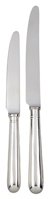 Lot 547 - FOUR TABLE KNIVES AND FOUR CHEESE KNIVES