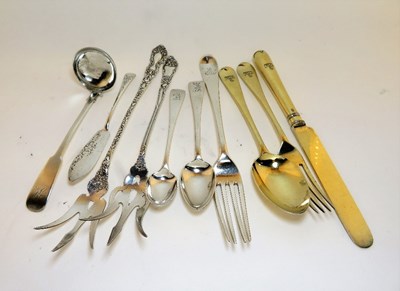 Lot 561 - ASSORTED OLD ENGLISH PATTERN TABLE SILVER