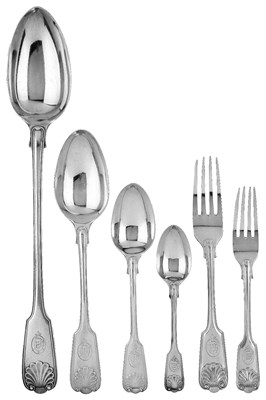Lot 563 - A SET OF VICTORIAN TABLE SILVER
