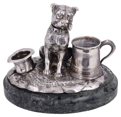 Lot 611 - A VICTORIAN SILVER NOVELTY FIGURAL CIGAR LIGHTER