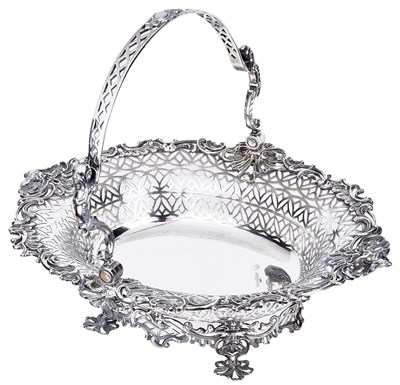 Lot 630 - A GEORGE II SILVER BASKET