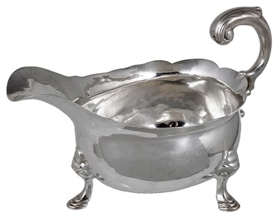 Lot 636 - A GEORGE II SILVER SAUCEBOAT