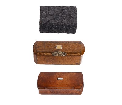 Lot 664 - A SMALL VICTORIAN BOX AND COVER COVERED IN SEALING WAX IMPRESSIONS