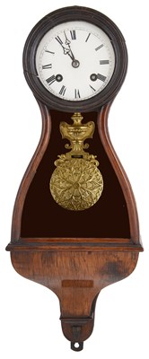 Lot 669 - A FRENCH WALNUT BRACKET CLOCK, SECOND QUARTER 19TH CENTURY