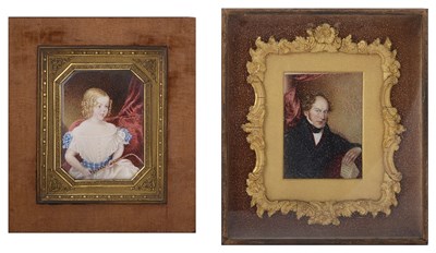 Lot 704 - ~TWO PORTRAIT MINIATURES