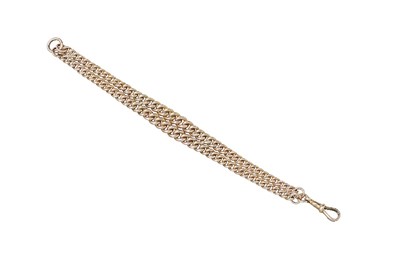 Lot 712 - A NINE CARAT GOLD FOB CHAIN / BRACELET