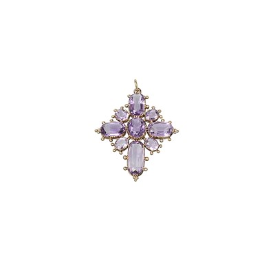 Lot 722 - AMETHYST PENDANT