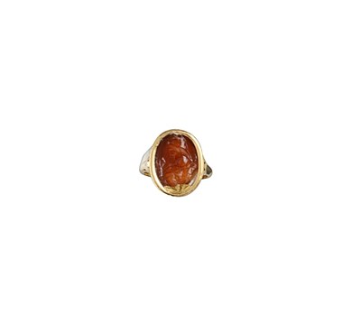 Lot 729 - ROCK CRYSTAL AND PASTE RING
