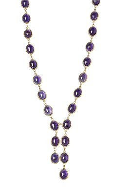 Lot 732 - AMETHYST NECKLACE