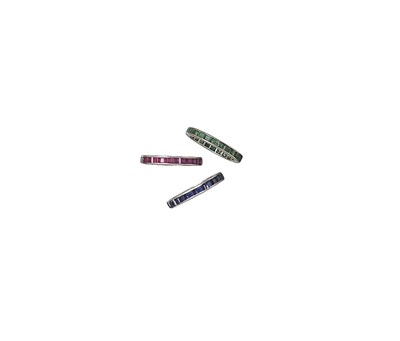 Lot 749 - SET OF THREE GEMSTONE ETERNITY RINGS