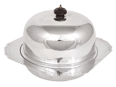 Lot 160 - AN ART DECO SILVER MUFFIN DISH