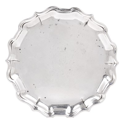 Lot 218 - A GEORGE II SILVER WAITER