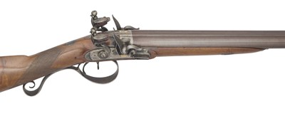 Lot 412 - A 25 BORE D.B. FLINTLOCK SPORTING GUN BY SAMUEL NOCK, GUNMAKER TO HIS MAJESTY, NO. 531, CIRCA 1805-15