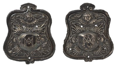 Lot 88 - A PAIR OF SILVER RELIGIOUS PLAQUES