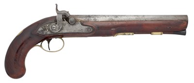 Lot 484 - A 16 BORE PERCUSSION OFFICER’S PISTOL BY H. W. MORTIMER, LONDON, GUNMAKER TO HIS MAJESTY, CIRCA 1820