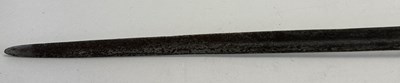 Lot 528 - A FINE SOUTH INDIAN GAUNTLET SWORD (PATA) WITH CARVED WOODEN HILT, 17TH/EARLY 18TH CENTURY, PROBABLY MYSORE, KARNATAKA