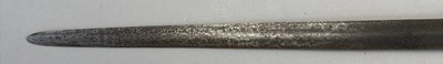 Lot 528 - A FINE SOUTH INDIAN GAUNTLET SWORD (PATA) WITH CARVED WOODEN HILT, 17TH/EARLY 18TH CENTURY, PROBABLY MYSORE, KARNATAKA