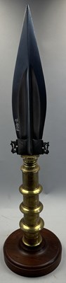 Lot 544 - A SOUTH INDIAN SPEAR HEAD (VEL), POSSIBLY BANGALORE, KARNATAKA, 17TH/18TH CENTURY
