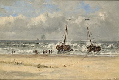 Lot 213 - FRANCOIS CARLEBUR OF DORDRECHT  (DUTCH 1821-1893)