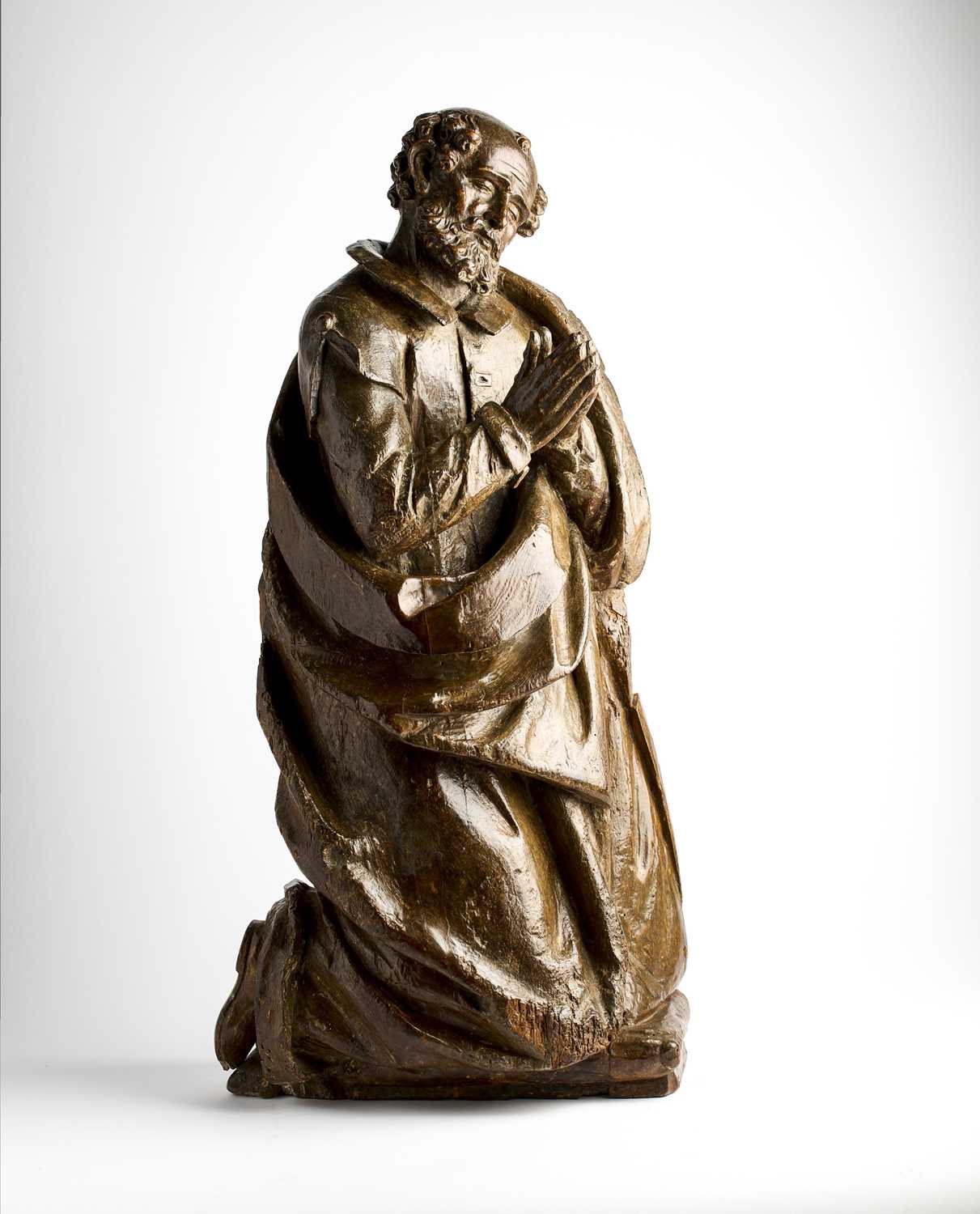 Lot 81 - A DONOR FIGURE, UPPER RHENISH, LATE 15TH / EARLY 16TH CENTURY