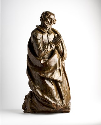Lot 529 - A DONOR FIGURE, UPPER RHENISH, LATE 15TH / EARLY 16TH CENTURY