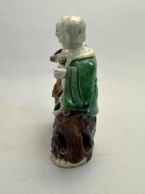Lot 41 - A CHINESE BISCUIT GROUP OF THE HEHE ERXIAN, QING DYNASTY, KANGXI PERIOD (1662-1722)