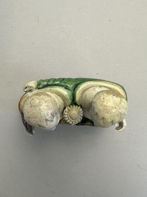 Lot 41 - A CHINESE BISCUIT GROUP OF THE HEHE ERXIAN, QING DYNASTY, KANGXI PERIOD (1662-1722)
