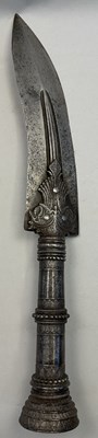 Lot 542 - A RARE SOUTH INDIAN SPEAR HEAD (SANG), 17TH CENTURY, PROBABLY MYSORE