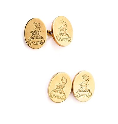 Lot 384 - PAIR OF GOLD CUFFLINKS, 1972