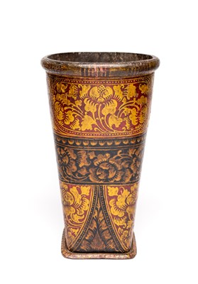 Lot 298 - A PAINTED WOOD CONTAINER
