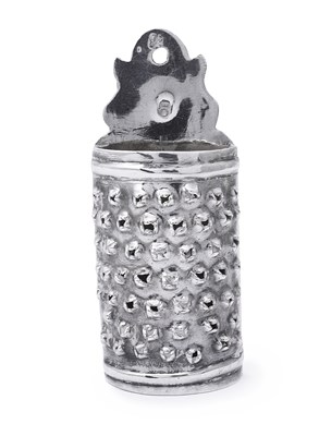 Lot 94 - A DUTCH SILVER MINIATURE NUTMEG GRATER, MARK OF FREDERIK VAN STRANDT II, AMSTERDAM, PROBABLY 1757