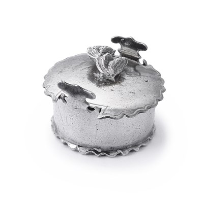 Lot 102 - A DUTCH SILVER MINIATURE BUTTER DISH AND COVER, MARK OF ARNOLDUS VAN GEFFEN, AMSTERDAM, 1763