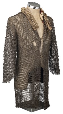 Lot 68 - A RARE INDO-PERSIAN MAIL SHIRT WITH INSCRIBED LINKS, POSSIBLY 15TH/16TH CENTURY