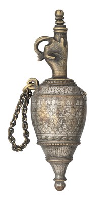 Lot 85 - A SOUTH INDIAN FLASK, 18TH/19TH CENTURY, POSSIBLY MALABAR