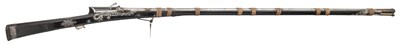 Lot 87 - A 20 BORE NORTH INDIAN MATCHLOCK RIFLE, 18TH CENTURY