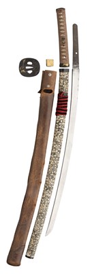 Lot 89 - A JAPANESE KATANA (LONG SWORD), BLADE 1650-1750, MOUNTS 1750 -1850