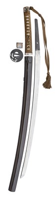 Lot 93 - A JAPANESE OFFICER'S SHIN-GUNTÃ” (MILITARY SWORD), BLADE DATED TO 1867, MOUNTS 1943-1945