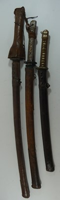 Lot 99 - THREE JAPANESE SHIN-GUNTÃ” (MILITARY SWORDS), 1943-1945
