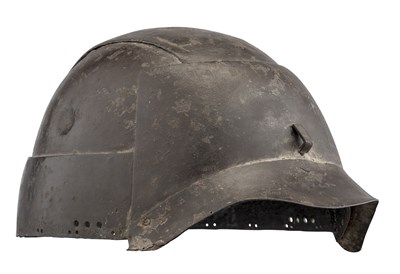 Lot 119 - A JAPANESE HINENO-STYLE ZUNARI KABUTO BACHI ('HEAD-SHAPED' HINENO HELMET BOWL)