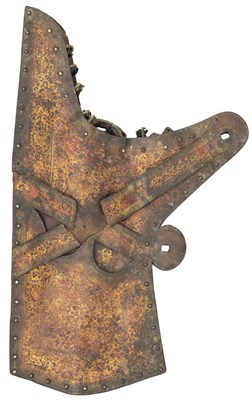 Lot 127 - A RARE TIBETAN DECORATED QUIVER (MADA' SHUBS), POSSIBLY 15TH/17TH CENTURY