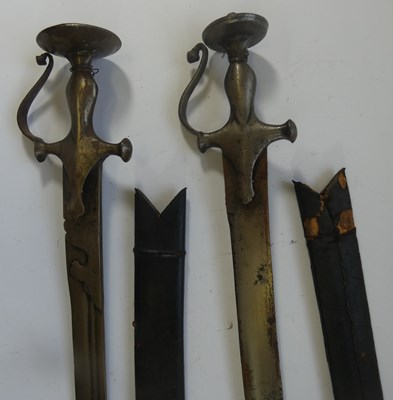 Lot 149 - TWO INDIAN SWORDS (TALWAR), A NORTH INDIAN KHYBER KNIFE, AND OTHERS