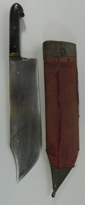 Lot 164 - A LARGE ASIAN HATCHET, EARLY 20TH CENTURY