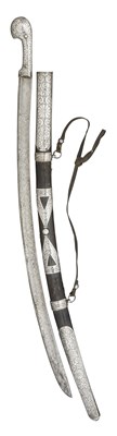 Lot 179 - A CAUCASIAN SILVER-MOUNTED SWORD (SHASQA), LATE 19TH/EARLY 20TH CENTURY