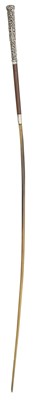 Lot 185 - ËœAN OTTOMAN SILVER-MOUNTED RIDING CROP, 19TH CENTURY